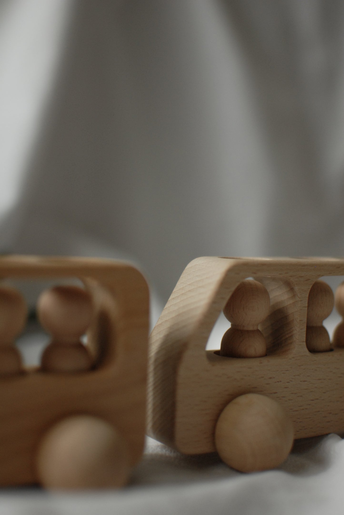 Wooden Toy Bus with Passengers